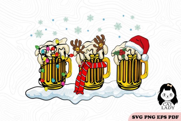 Beer Christmas SVG PNG Sublimation