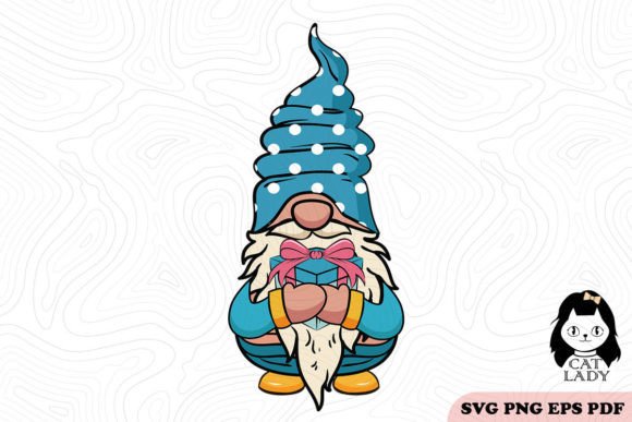Blue Winter Gnomies Christmas SVG PNG