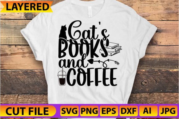 Cat a Books and Coffee