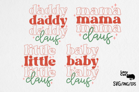 Christmas Claus Family SVG Design