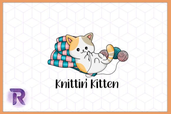 Cozy Knittin Kitten Sublimation