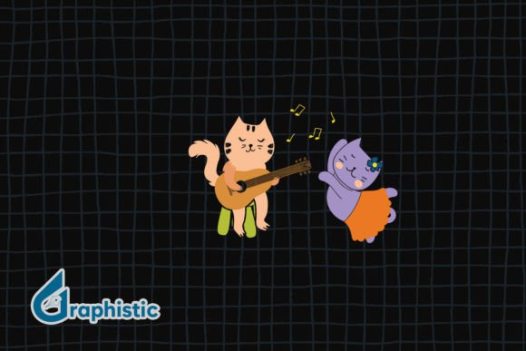 Cute Cat Playing Music