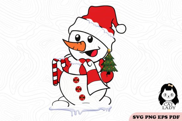 Cute Snowman Christmas SVG PNG