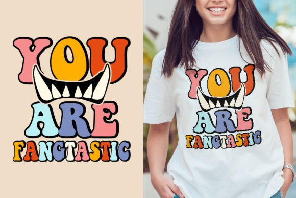 Fangtastic Retro Halloween Svg Design