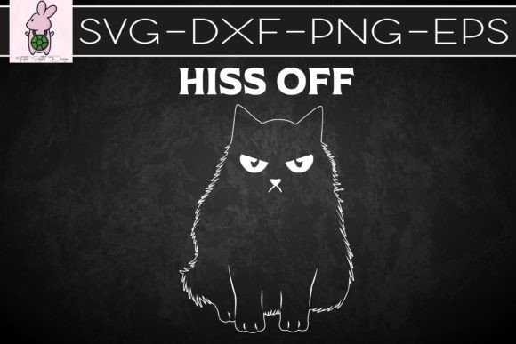 Funny Black Cat Hiss Off Meow Cat