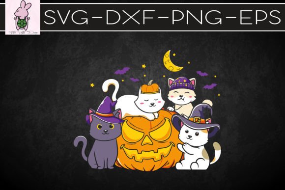 Halloween Cats Anime Cat Kawaii Pumpkin
