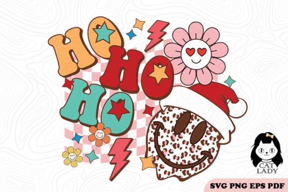 Ho Ho Ho Smile Face Christmas SVG PNG