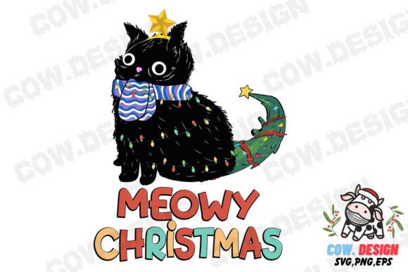 Meowy Christmas Black Cat Christmas Tree