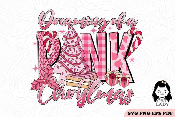 Pink Christmas Cakes SVG PNG Sublimation