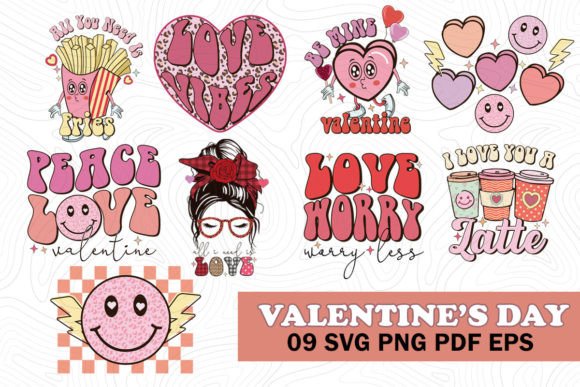 Retro Valentine's Day SVG Sublimation