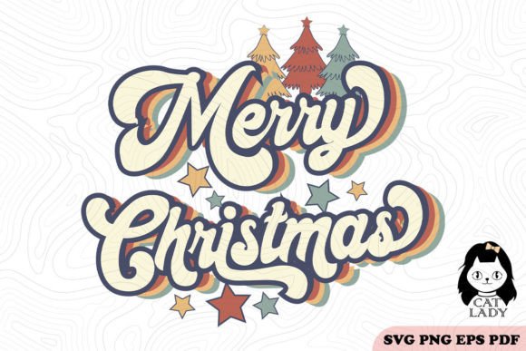 Vintage Merry Christmas SVG PNG